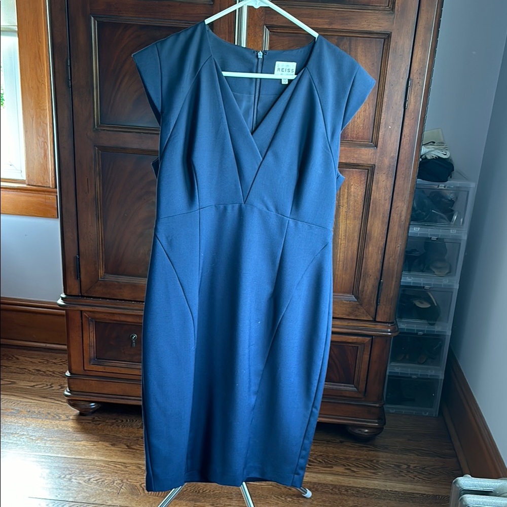 Reiss Blue Midi Dress with Timeless Elegance